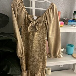 Yellow and White Gimgam Print